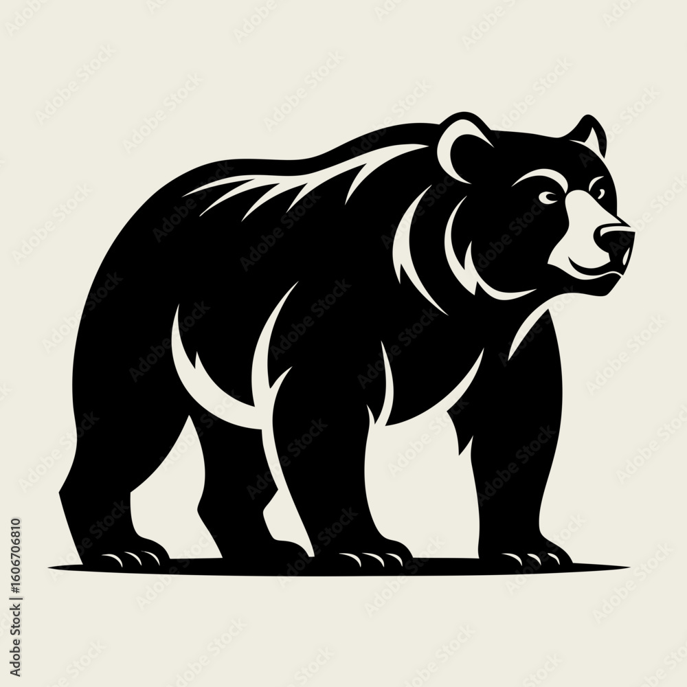 Fototapeta premium vector illustration of a bear