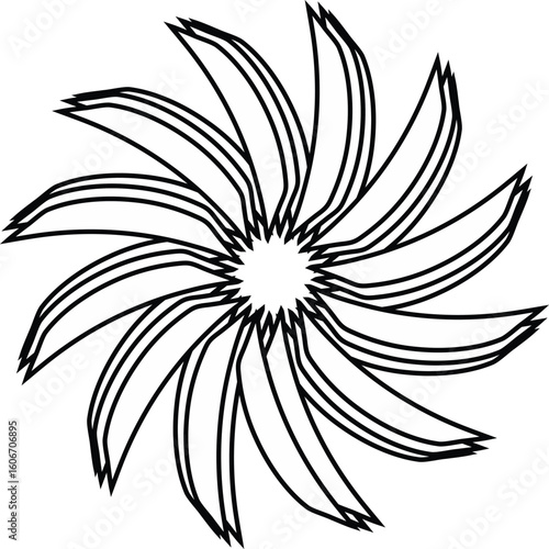 straw or grass cutting blade vector for machineries tools