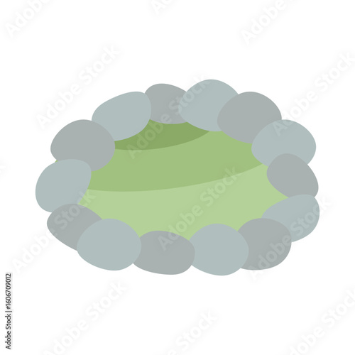 露天風呂　温泉　イラスト