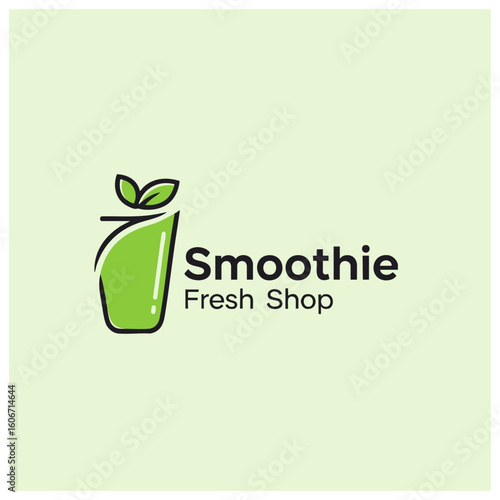 A smoothies logo, fresh and clean style