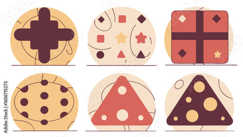 set of four easter eggs