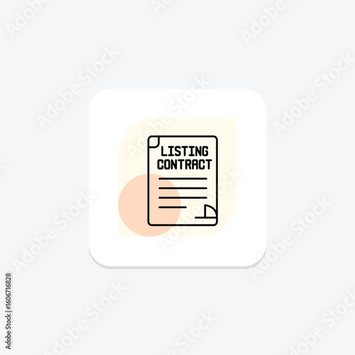 Listing Contract, vector, pixel perfect, illustrator file