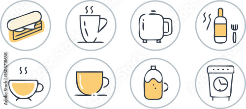 vector illustration of a set of hand prints