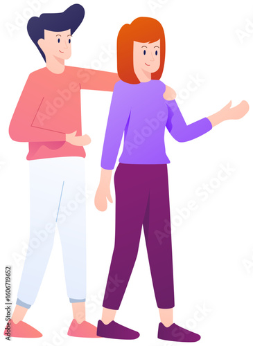 Couple, Husband and Wife Illustration