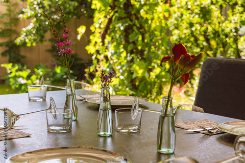 Laid Table Ready For The BBQ
