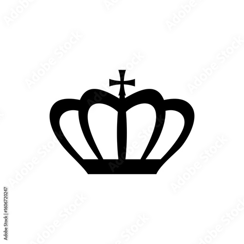 Stylish crown element for creative projects, royalty, and logo designs offering scalable graphic design with elegant and regal appeal.