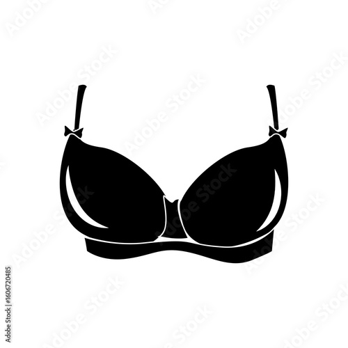 Elegant bra design with decorative bows creates a simple fashion style icon for clothing related projects or beauty concepts.