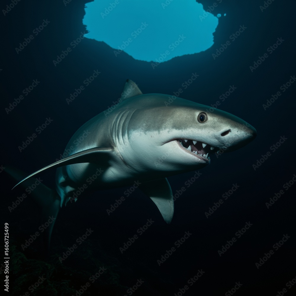 Fototapeta premium Shark's Blue Abyss Tour