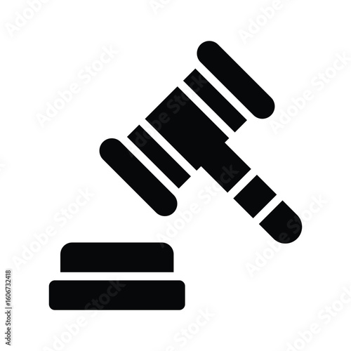 Well designed glyph icon of law and regulations