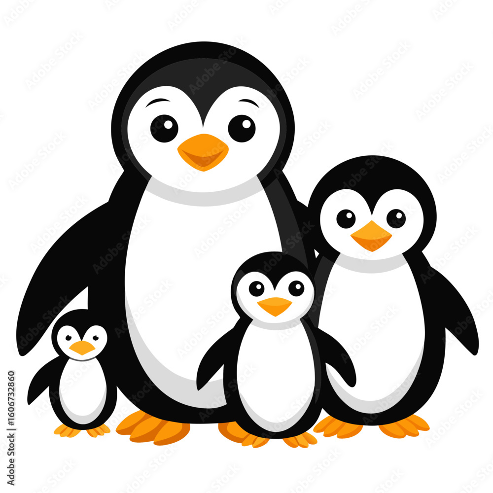 Naklejka premium penguin on the snow