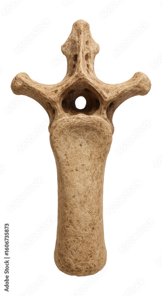 Fototapeta premium Brachiosaurus cervical vertebra with elongated centrum and expanded neural arch