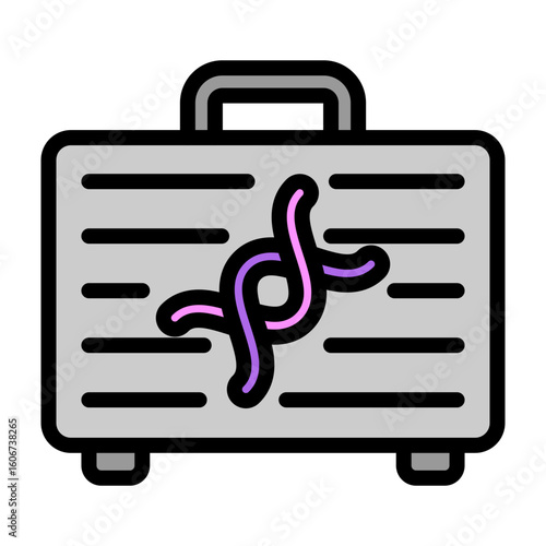 DNA Kit Packaging Vector Filled Icon Design