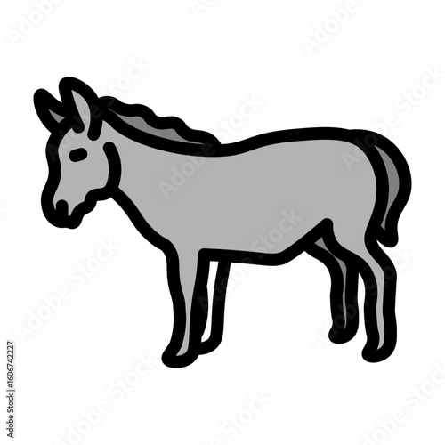 Donkey Vector Filled Icon Design
