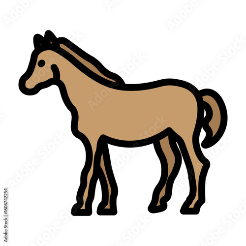 Horse Vector Filled Icon Design