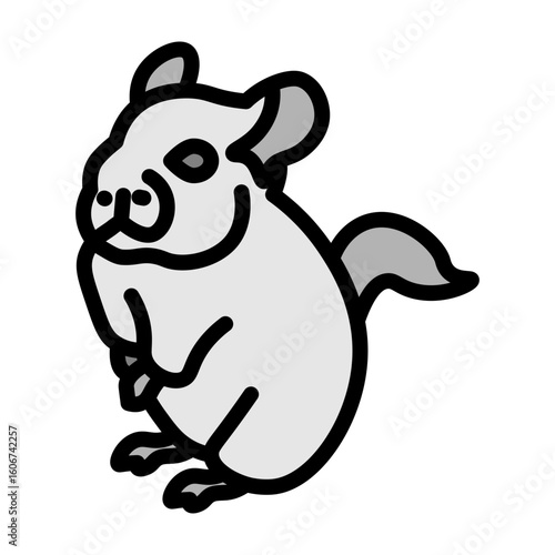 Chinchilla Vector Filled Icon Design