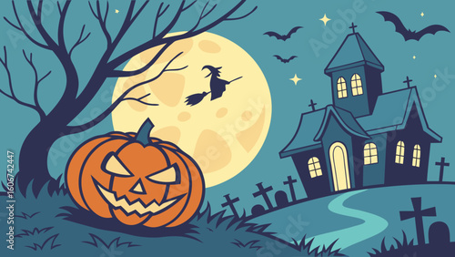 Horror and Fun Halloween Color Illustration