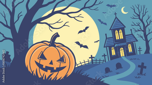 Horror and Fun Halloween Color Illustration
