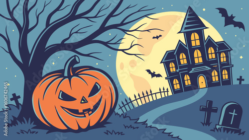Horror and Fun Halloween Color Illustration