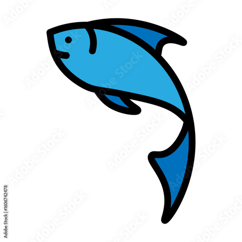 Fish Vector Filled Icon Design