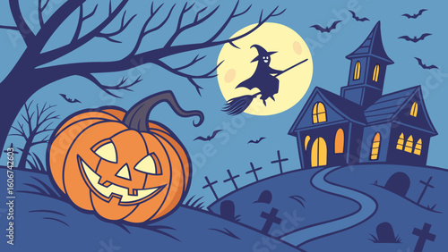 Horror and Fun Halloween Color Illustration