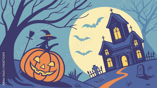 Horror and Fun Halloween Color Illustration
