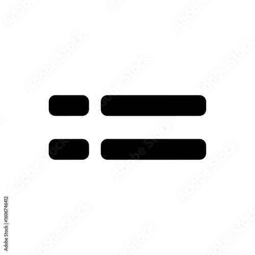 Menu Icon Illustration A Simple Design for Website Navigation and User Interface with Clean Lines