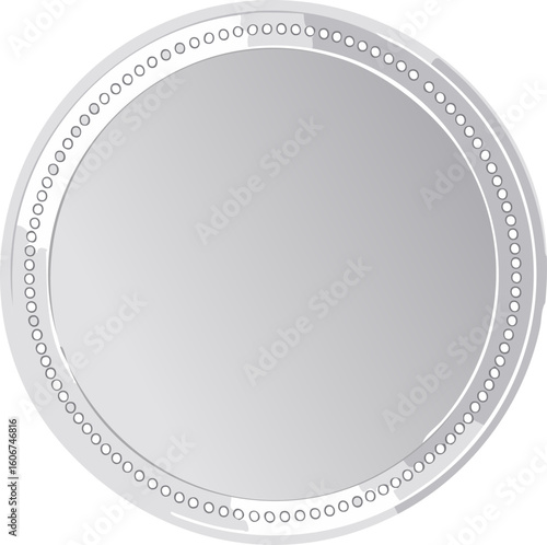 Silver Blank Coin Template