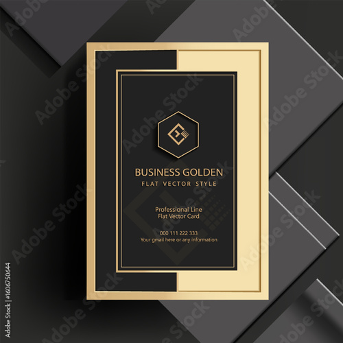 Gold foil business card template | Premium Vector