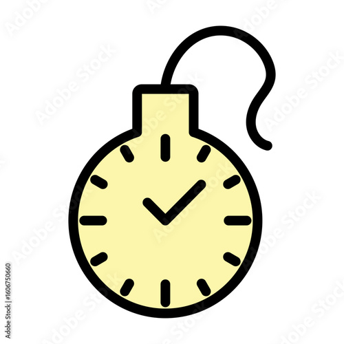 Deadline Marker Vector Filled Icon Design