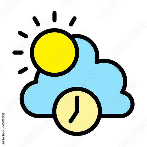 Noon Vector Filled Icon Design