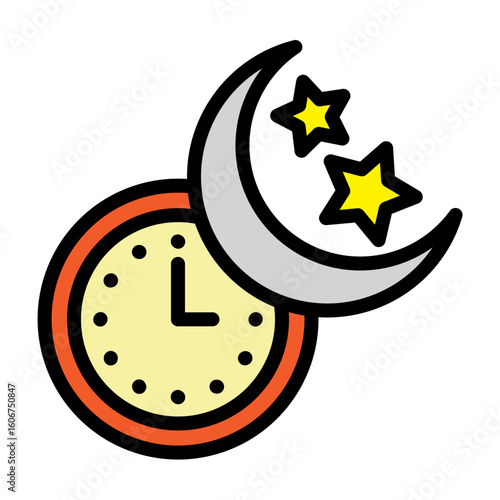 Midnight Vector Filled Icon Design