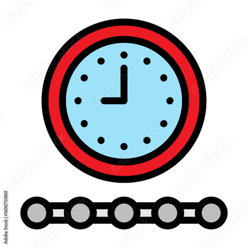 Timeline Vector Filled Icon Design