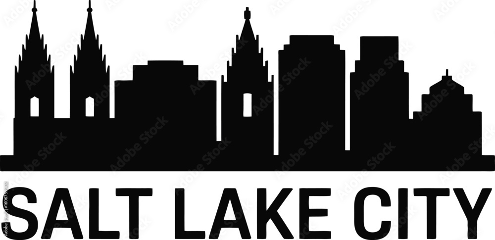Obraz premium San Diego California Skyline Silhouette a simple black and white illustration of the city s iconic buildings and landmarks perfect for travel and design projects