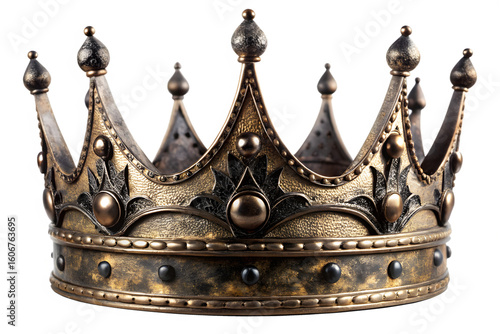 golden crown isolated on white background