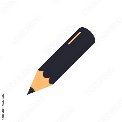 Dark Graphite Pencil: A Simple Illustration