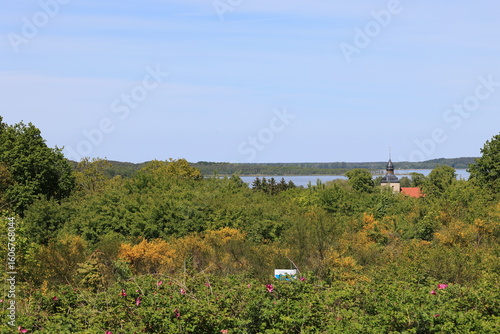 Tableau sur toile Blick von der Windmühle Benz auf Benz