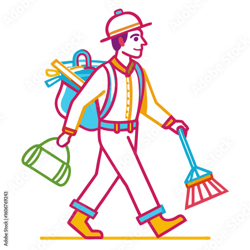 gardener with shovel