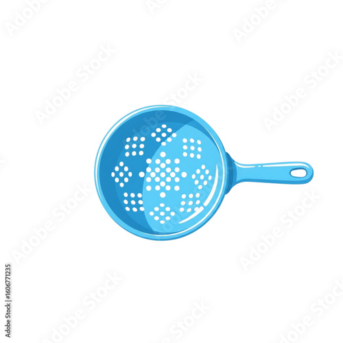 Blue kitchenware colander