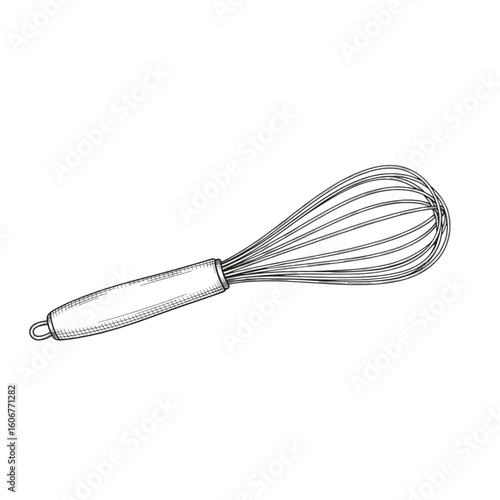 Hand-Drawn Kitchen Whisk