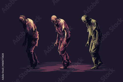 Scary Undead Zombie Illustration