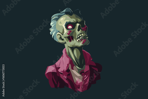 Scary Undead Zombie Illustration