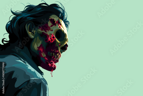 Scary Undead Zombie Illustration