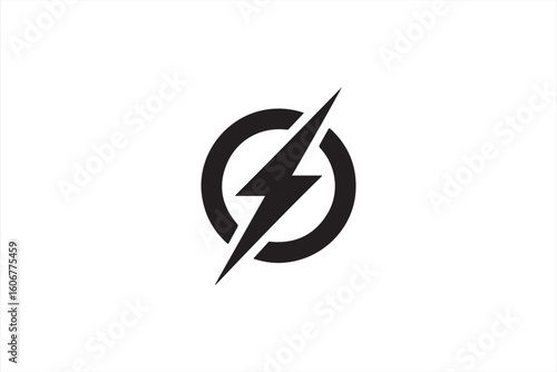 Power Icon Featuring a Lightning Bolt and Circle