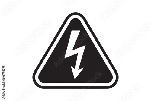 Vector Icon of Electrical Danger Symbol