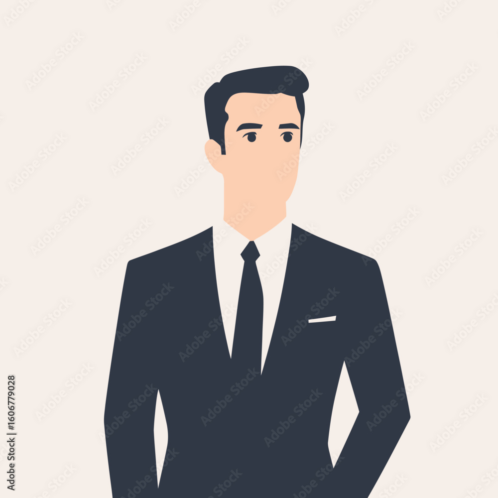 business man upper body character. flat design style minimal vector illustration. business man upper body character. flat design style minimal vector illustration.