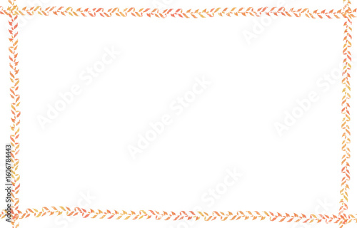 落ち葉のラフスクエアフレーム　Adobe Illustrator Artwork