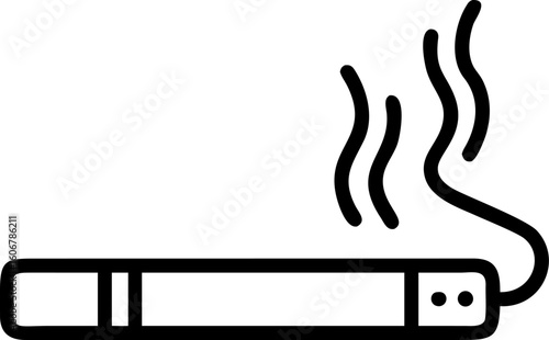 smoking symbol vector icon on white or transparent background. Smoking Stroke icon collections. Editable Stroke icon collection Outline icon.