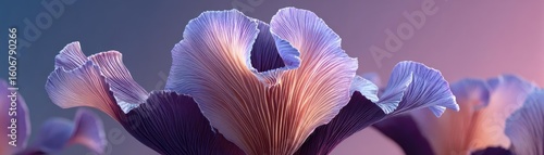 Iris minimal with tempo and flower concept. A beautiful close-up of a vibrant flower showcasing delicate petals.