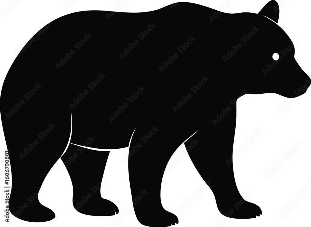 Fototapeta premium Majestic bear silhouette isolated on transparent background