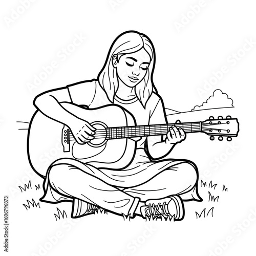 Girl Playing Guitar
